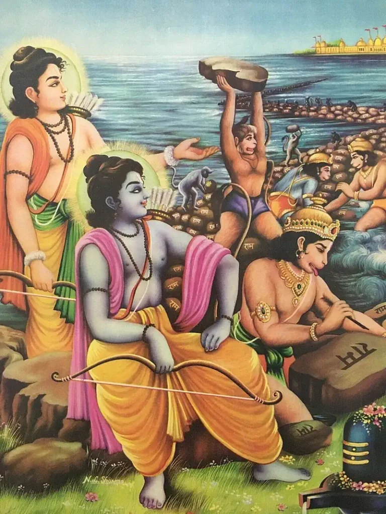 Ram Setu Nirmaan with Vanar army