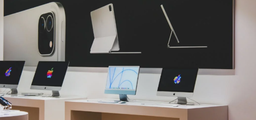 Apple Store showcasing functional products