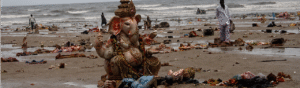 Home 1 Ganesh Ji Statue broken on beach